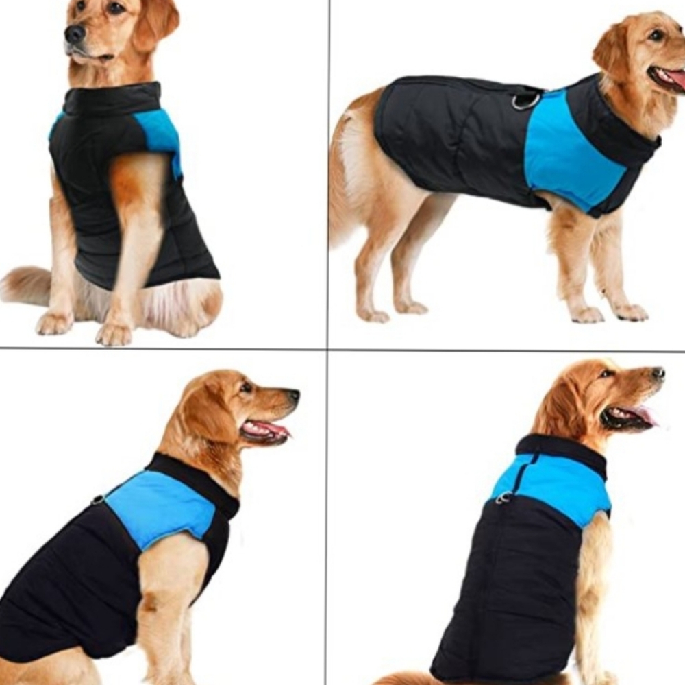 TureClos Padded Cold Winter  Vest/Jacket for Small Dogs- Sz S Black/Orange NWT